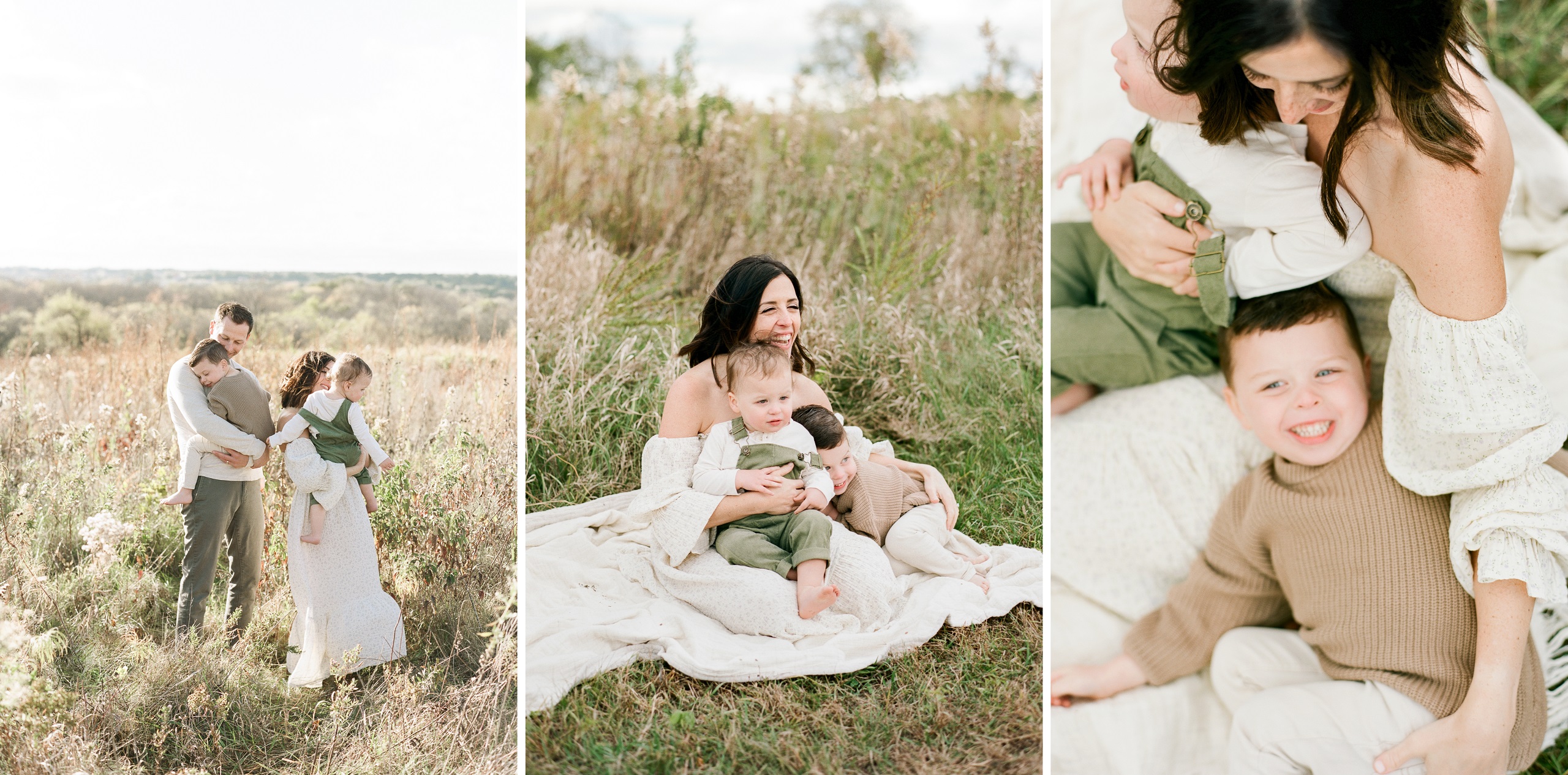 Kansas City Family Photography Fall field family session with two toddler boys family photos in October