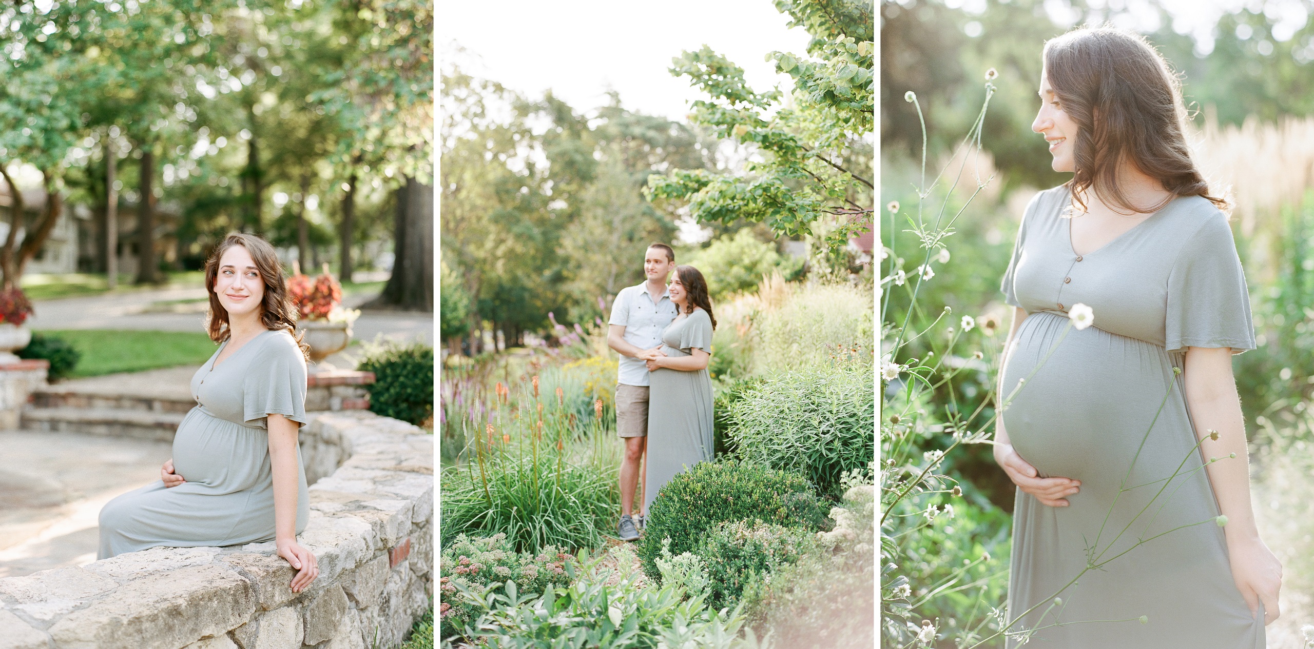 Kansas City Garden Maternity Session KC Maternity Photographer Missouri Film Photography