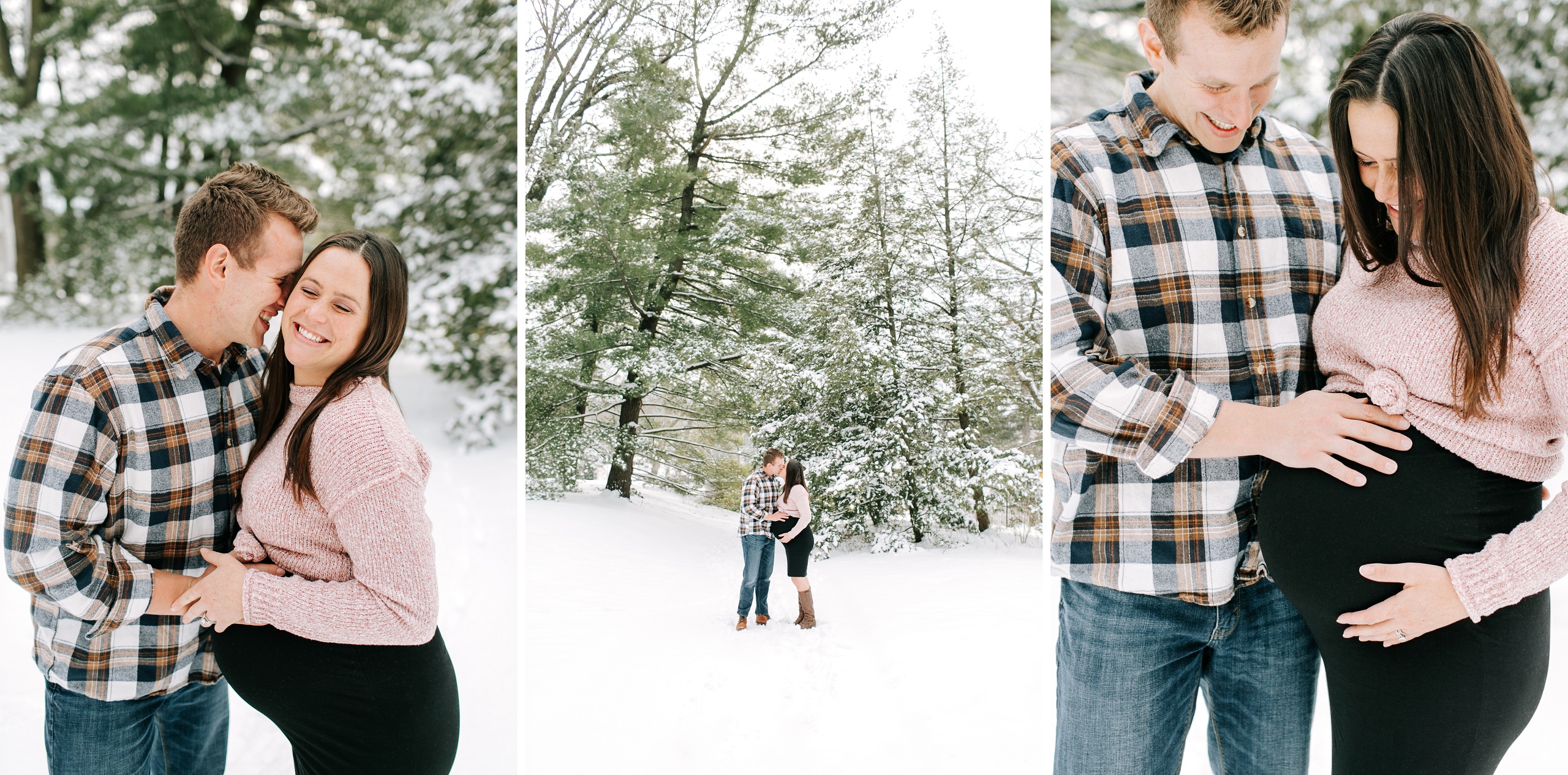 Kansas City January Snow Maternity Photos KC Maternity Photographer