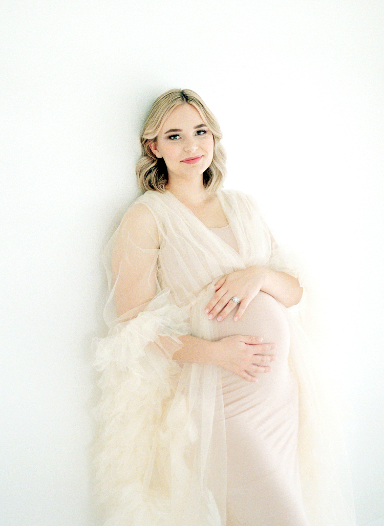 Kansas City Maternity Photographer KC maternit portraits photographed in studio on film