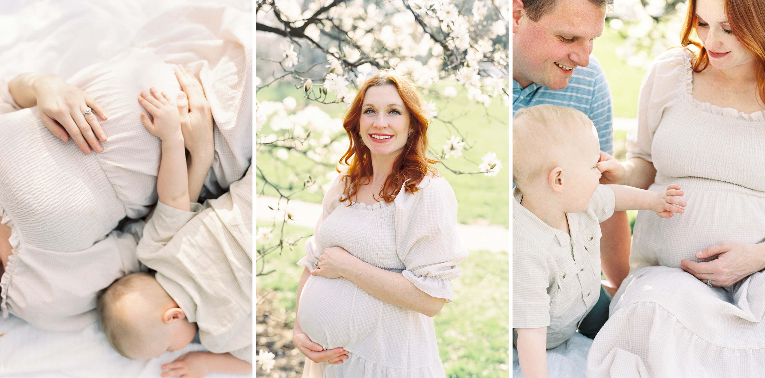 Kansas City Spring blooms maternity session KC film photographer Alissa Bird Portraits