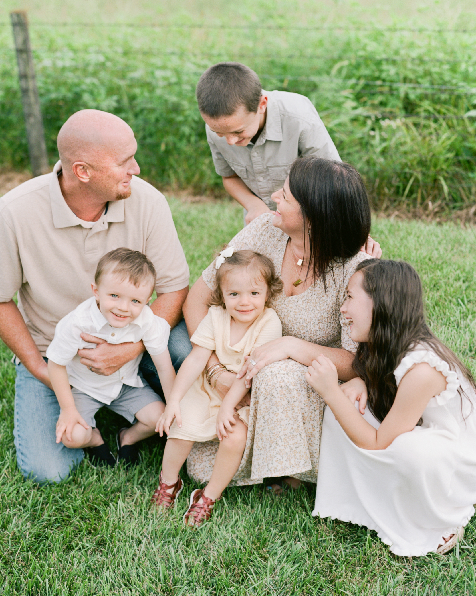 Kansas City Summer Family Photos with family of six KC film photographer