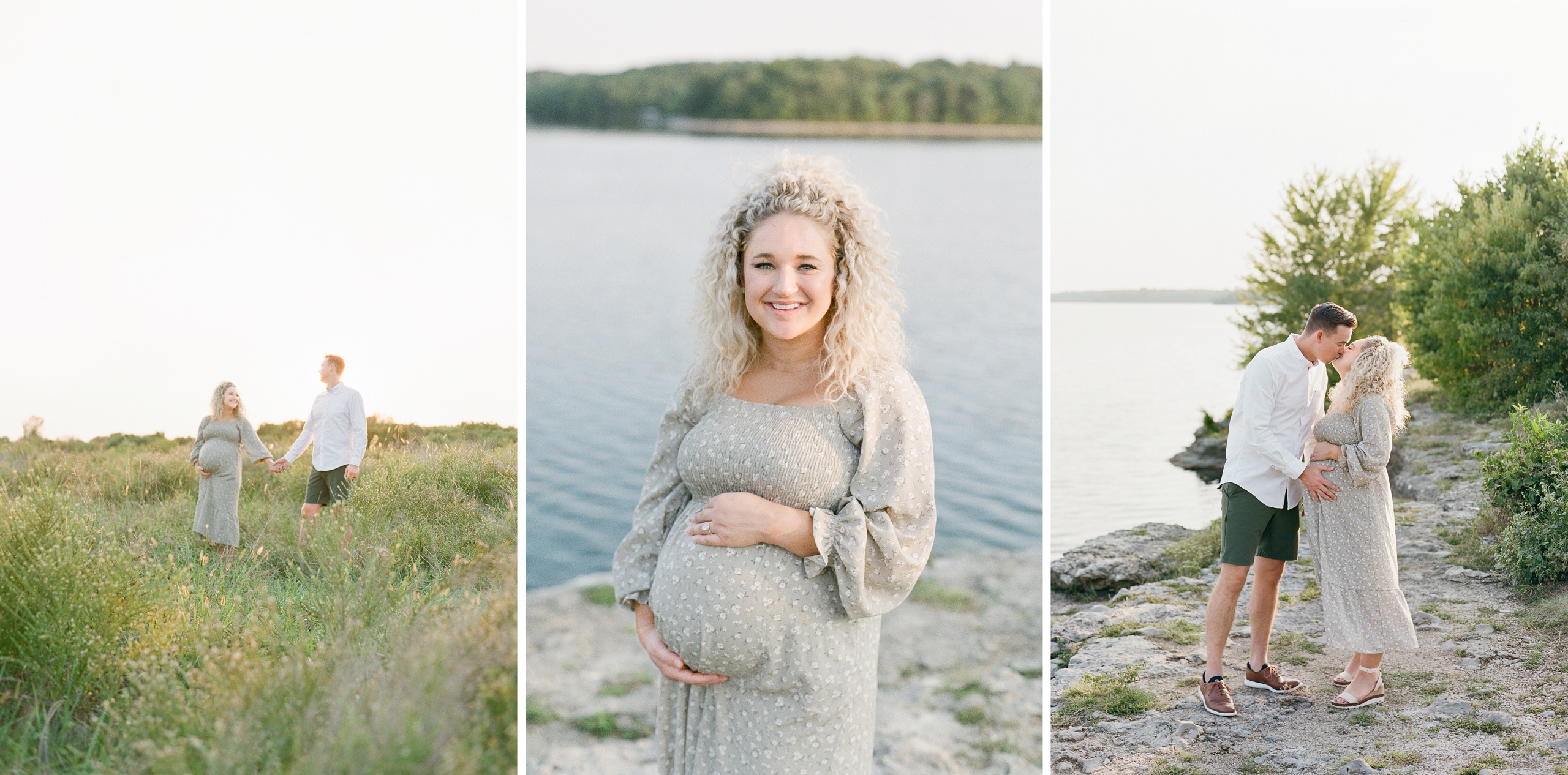 Kansas City lakeside maternity photos in September KC maternity Photography Kansas City film photographer