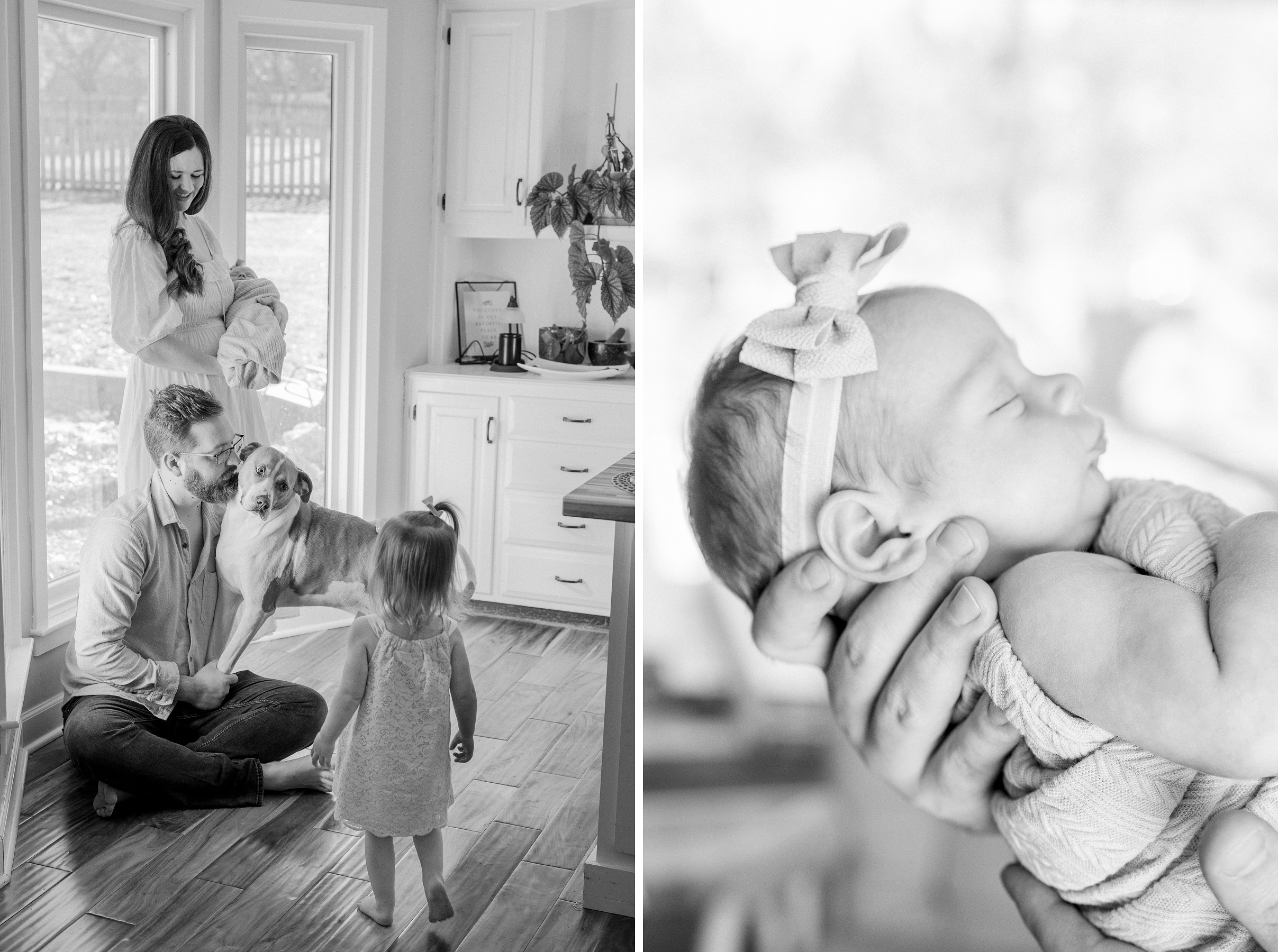 14 - Lifestyle newborn session with toddler sibling at home in January in Overland Park, Kansas