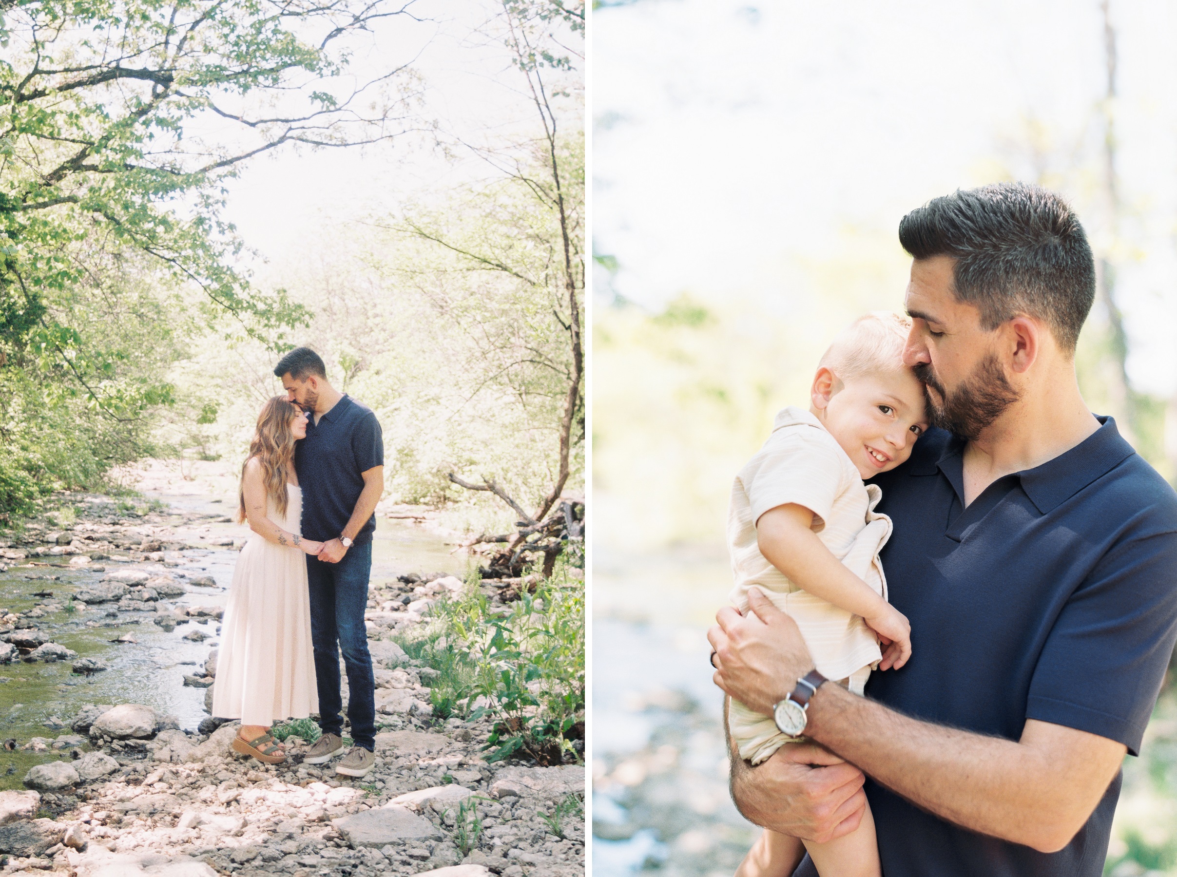 Kansas City Family photos portrait of mom and dad and summer family session in KC